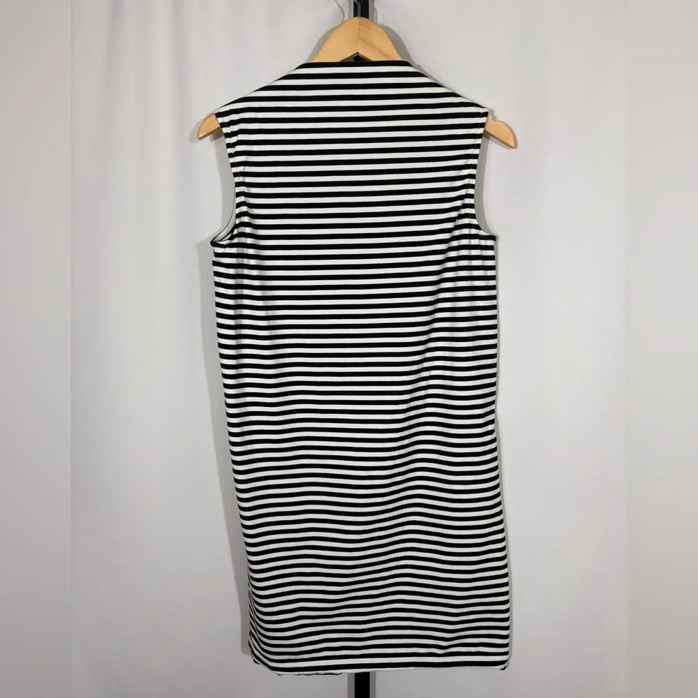 Kate Spade Broome Street Everyday Shift Dress Black & White Stripe Medium